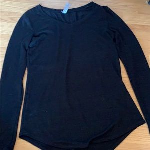 Black long sleeve T-shirt